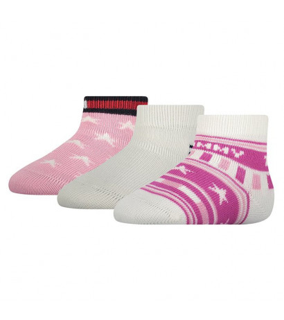 Tommy Hilfiger Baby Sock 3P Stars And S Pink Combo 701210510 002 015 (TH314-b) kojinės - Drabuziai internetu