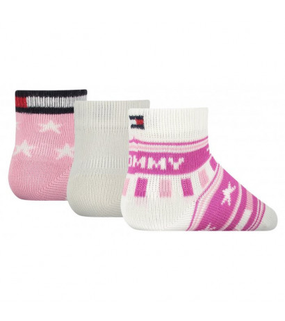 Tommy Hilfiger Baby Sock 3P Stars And S Pink Combo 701210510 002 015 (TH314-b) kojinės