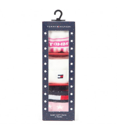 Tommy Hilfiger Baby Sock 3P Stars And S Pink Combo 701210510 002 015 (TH314-b) kojinės