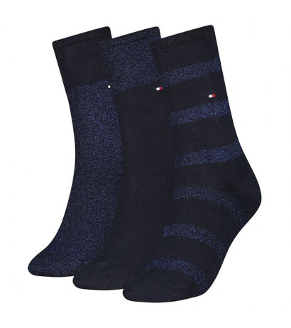 Tommy Hilfiger Women Sock 3P Navy 701210532 002 035 (TH316-a) kojinės - Drabuziai internetu