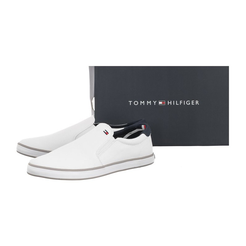 Tommy Hilfiger Iconic Slip On Sneaker FM0FM00597-100 White (TH225-a) sportiniai bateliai 