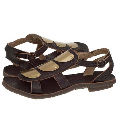 FLY London BLY Black/Gold P143071000 (FL114-a) sandalai