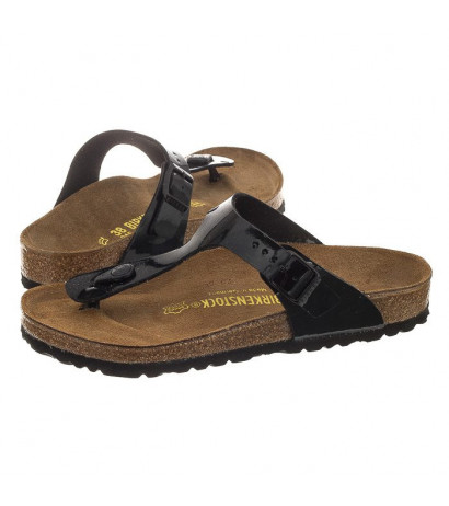 Birkenstock Gizeh Patent Black 043661 (BK5-c) šlepetės