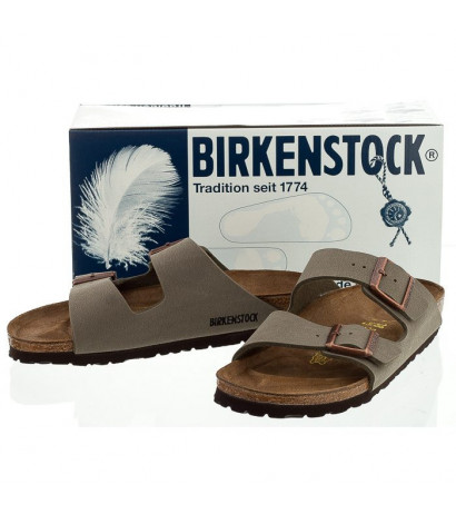 Birkenstock Arizona BF Nubuk Stone 151213 (BK19-b) Moteriški batai/šlepetės