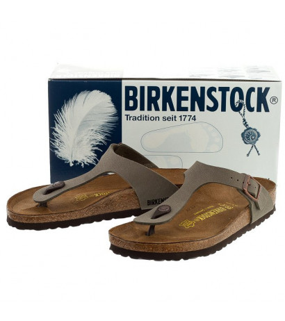 Birkenstock Gizeh BS Nubuk Stone 043391 (BK29-a) šlepetės