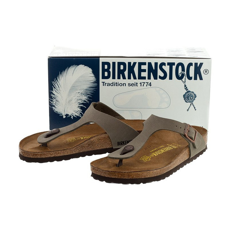 Birkenstock Gizeh BS Nubuk Stone 043391 (BK29-a) šlepetės