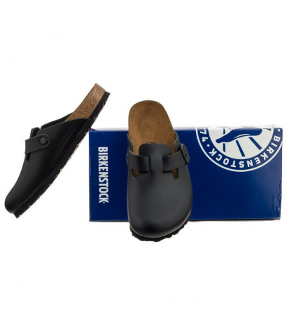Birkenstock Boston Czarne 0060193 (BK53-a) Moteriški batai/šlepetės