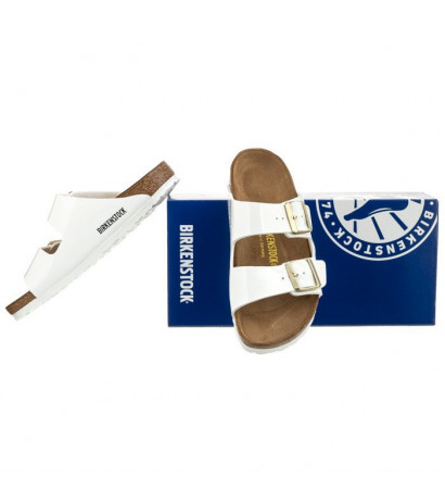 Birkenstock Arizona Patent White 1005294 (BK52-b) Moteriški batai/šlepetės