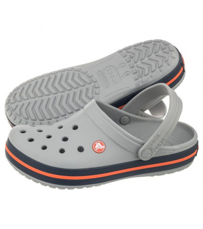 Crocs Crocband Light Grey/Navy 11016-01U (CR108-b) šlepetės - Batai