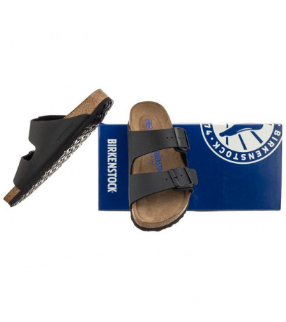 Birkenstock Arizona Soft Footbed Black 0551253 (BK61-a) Moteriški batai/šlepetės