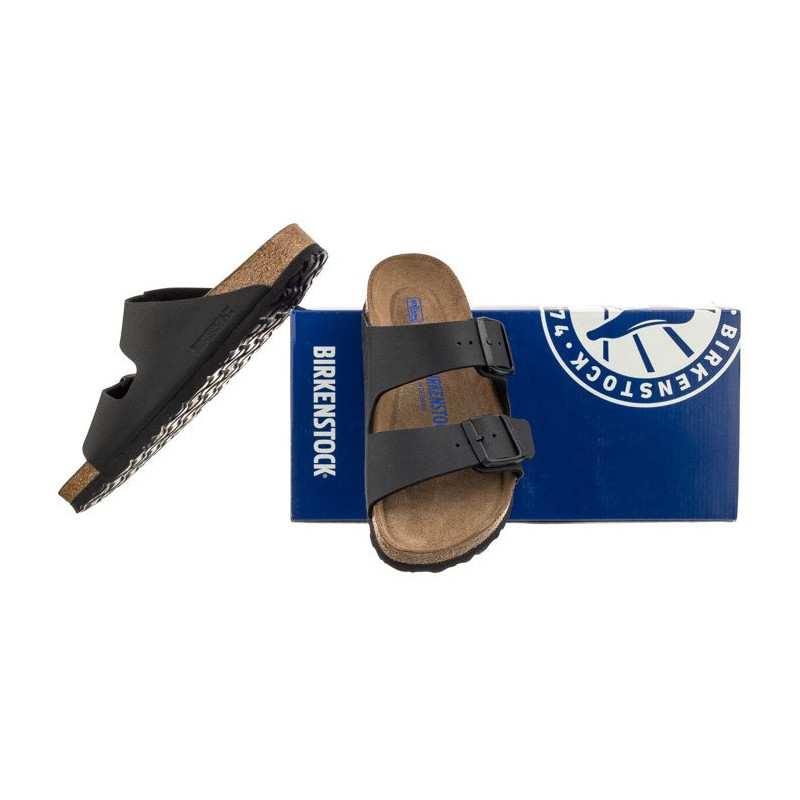 Birkenstock Arizona Soft Footbed Black 0551253 (BK61-a) Moteriški batai/šlepetės