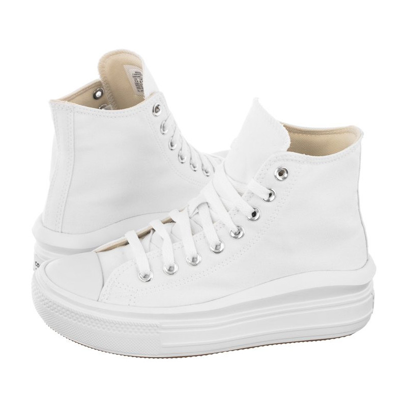 Converse CT All Star Move Hi White/Natural Ivory/Black 568498C (CO448-b) bateliai