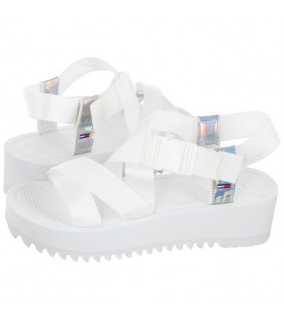 Tommy Hilfiger Iridescent Strappy Sandal EN0EN01332-YBR White (TH179-a) bateliai