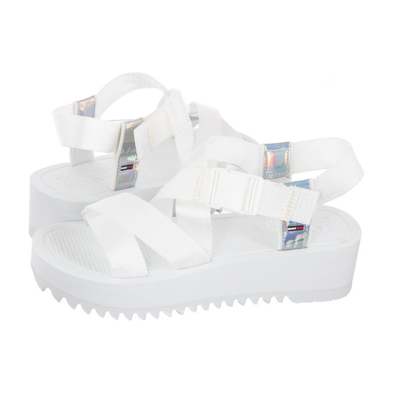 Tommy Hilfiger Iridescent Strappy Sandal EN0EN01332-YBR White (TH179-a) bateliai