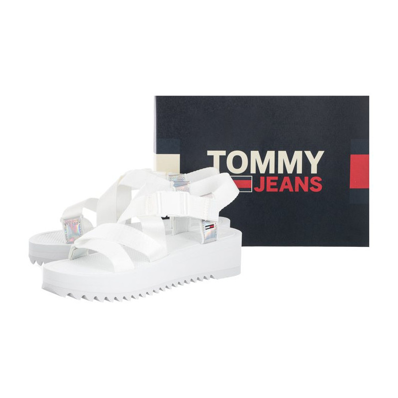 Tommy Hilfiger Iridescent Strappy Sandal EN0EN01332-YBR White (TH179-a) bateliai