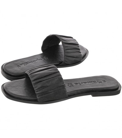 Tamaris Czarne 1-27144-36 003 Black Leather (TM320-a) šlepetės - Batai