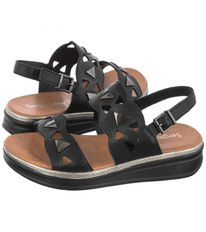 Sergio Leone Czarne SK 040 (SL395-b) sandalai - Batai