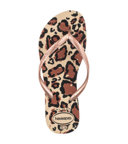 Havaianas Slim Animals FC Sand Grey/Rose Go 4103352-4879 (HI34-a) šlepetės