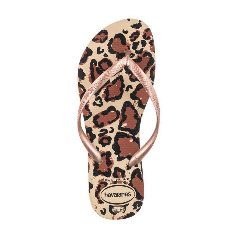 Havaianas Slim Animals FC Sand Grey/Rose Go 4103352-4879 (HI34-a) šlepetės