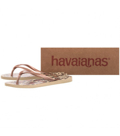 Havaianas Slim Animals FC Sand Grey/Rose Go 4103352-4879 (HI34-a) šlepetės