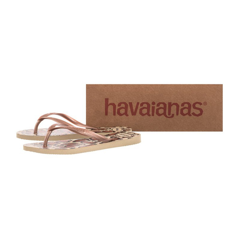 Havaianas Slim Animals FC Sand Grey/Rose Go 4103352-4879 (HI34-a) šlepetės