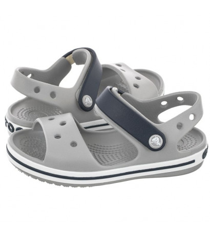 Crocs Crocband Sandal Kids Light Grey/Navy 12856-01U (CR39-t) sandalai - Batai