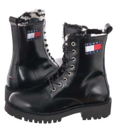 Tommy Hilfiger Warmlinde Lace Up Boot Black EN0EN01667 BDS (TH396-a) batai - Batai