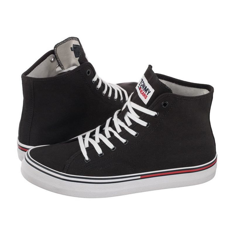 Tommy Hilfiger Jeans Essential Mid Cut Black EM0EM00967 BDS (TH404-a) bateliai