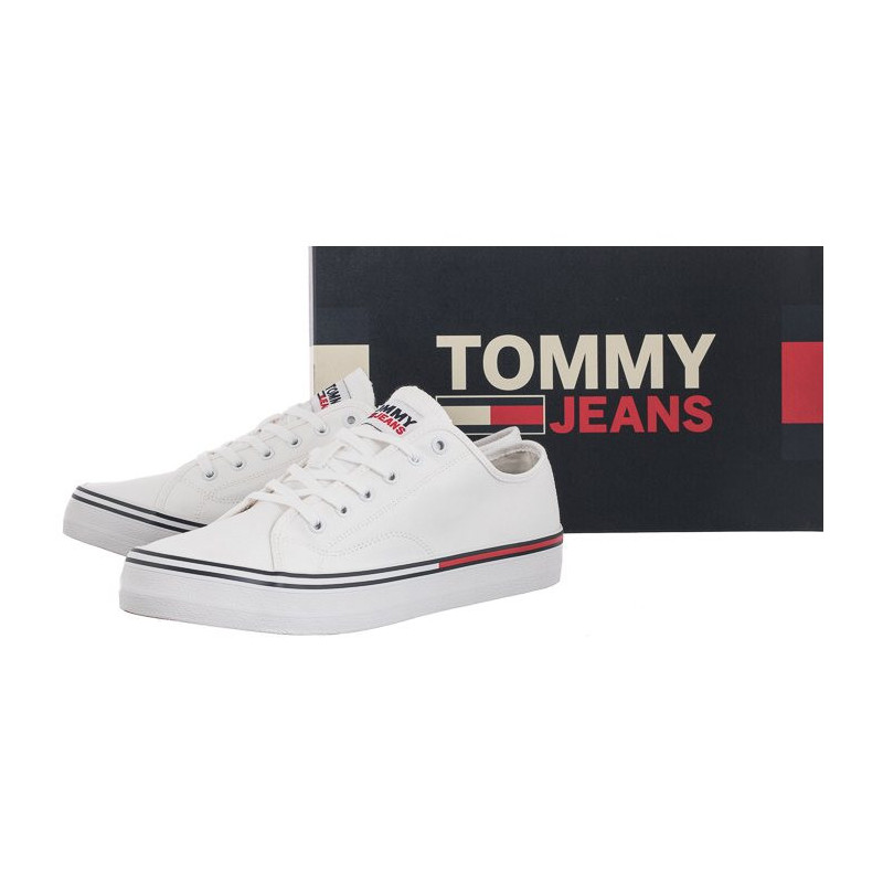 Tommy Hilfiger Jeans Essential Low Cut White EM0EM00962 YBR (TH401-d) bateliai