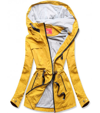 YELLOW SHORT PARKA WITH HOOD (TLR336) striukė