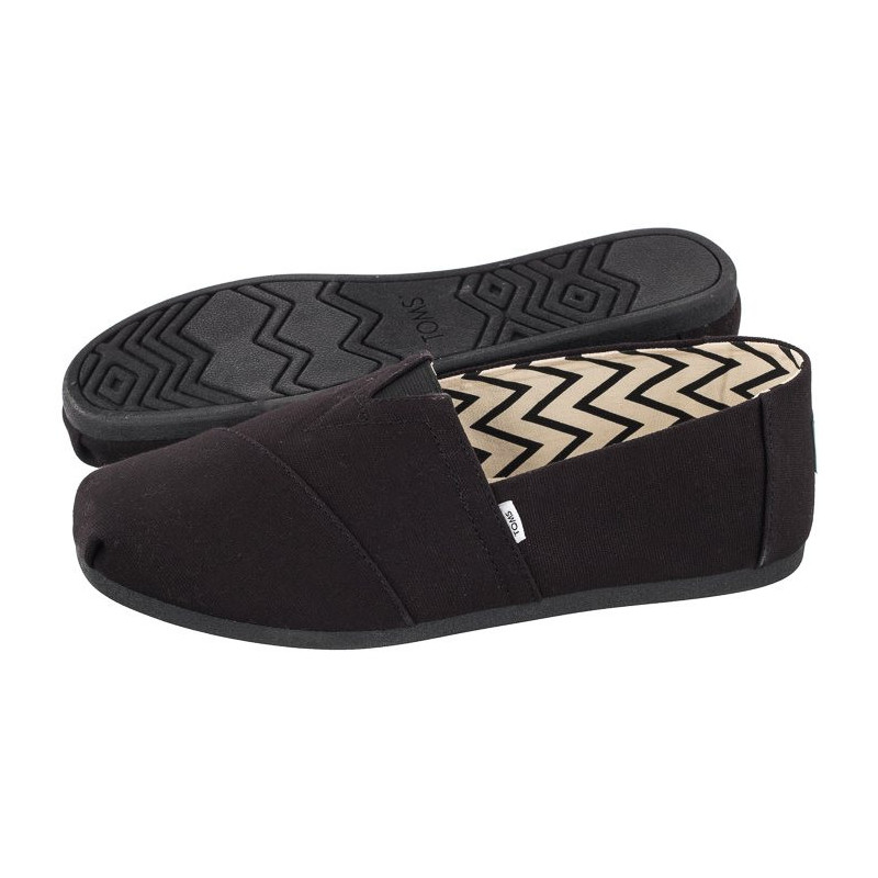 Toms Alpargata Black/Black Recycled Cotton Canvas 10017670 (TS19-b) sportiniai bateliai 