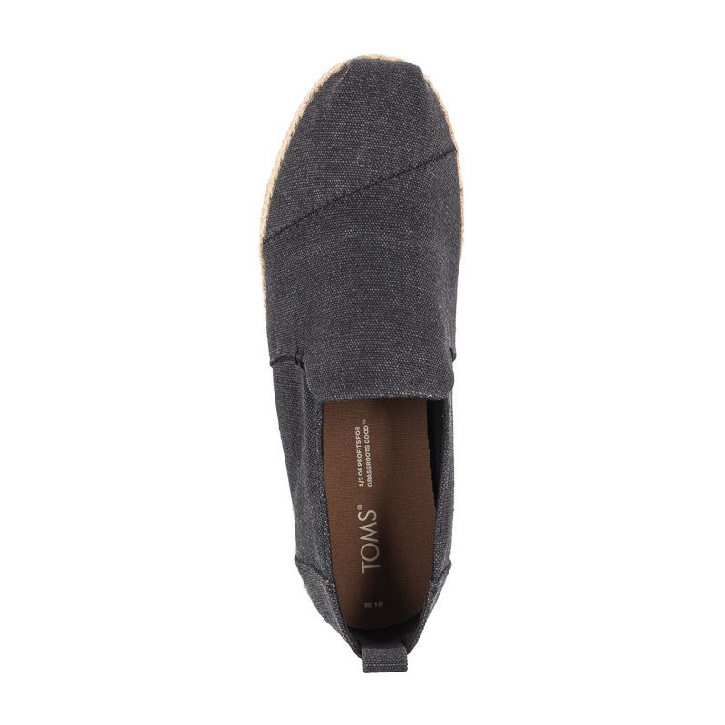 Toms Deconstructed Alpargata Rope Black Washed Canvas 10011621 (TS22-a) bateliai