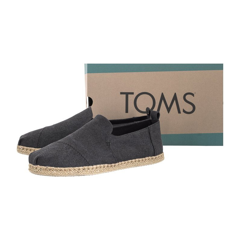Toms Deconstructed Alpargata Rope Black Washed Canvas 10011621 (TS22-a) bateliai