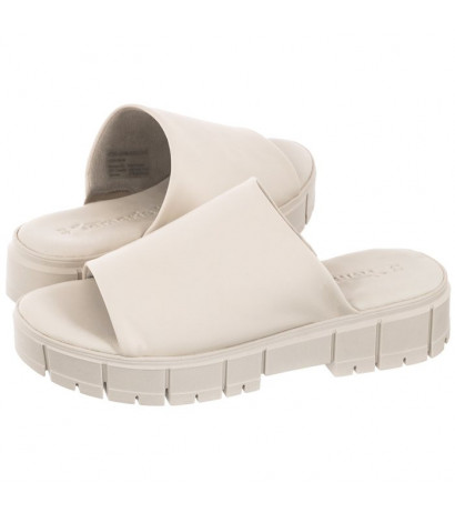 Tamaris Beżowe 1-27252-38 104 Off White (TM384-a) šlepetės - Batai
