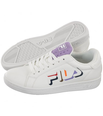 Fila Crosscourt 2 NT Logo Low Wmn White-Purple Rose FFW0021.13065 (FI83-a) sportiniai bateliai