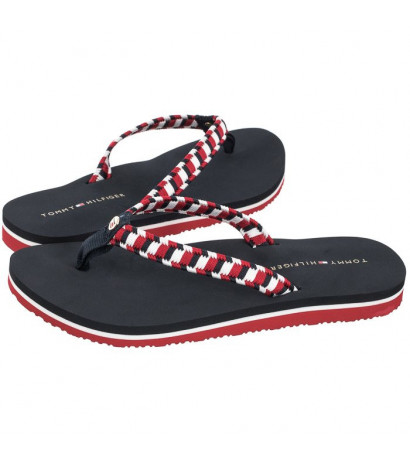 Tommy Hilfiger Woven Webbing Flat Beach Sandal Desert Sky FW0FW06426 DW5 (TH475-a) šlepetės - Batai