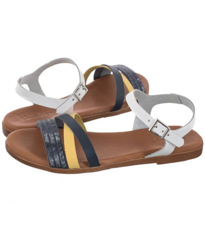 Maciejka Białe/Granatowe L4956-17/00-5 (MA915-a) sandalai - Batai