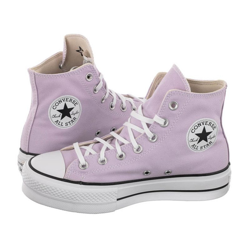 Converse CT All Star Lift Hi Pale Amethyst/White/Black A01178C (CO468-d) bateliai