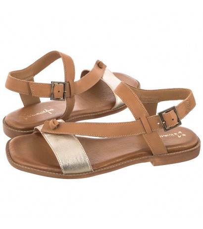 Maciejka Brązowe/Złote 05515-29/00-1 (MA906-b) sandalai - Batai