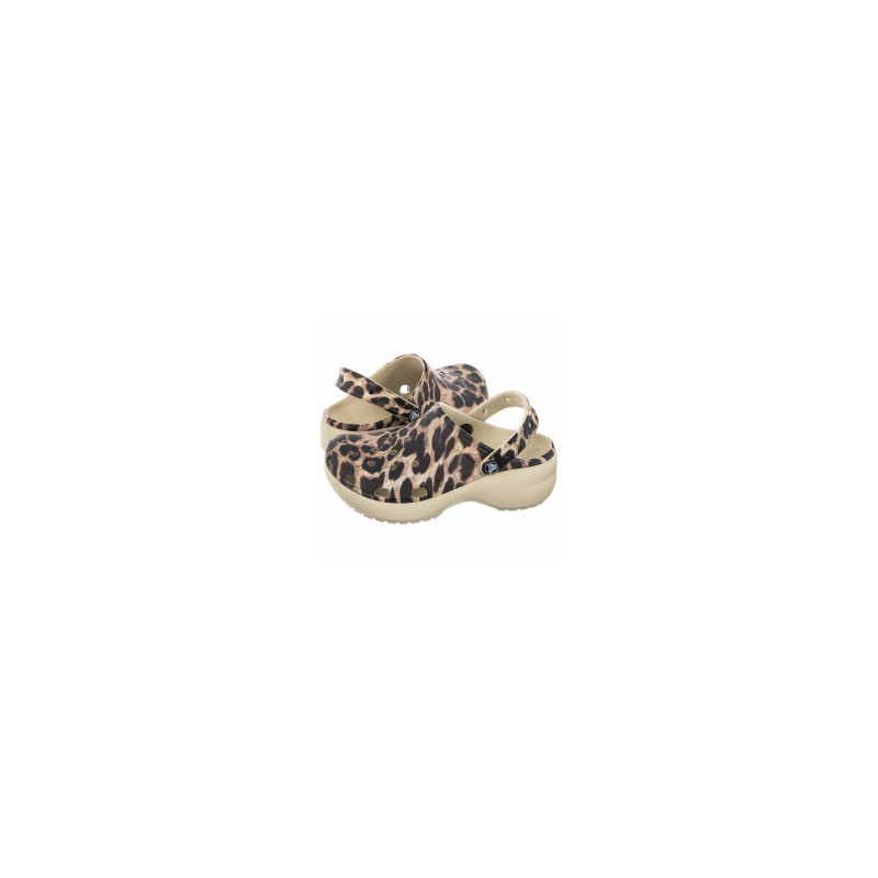 leopard crocs platform