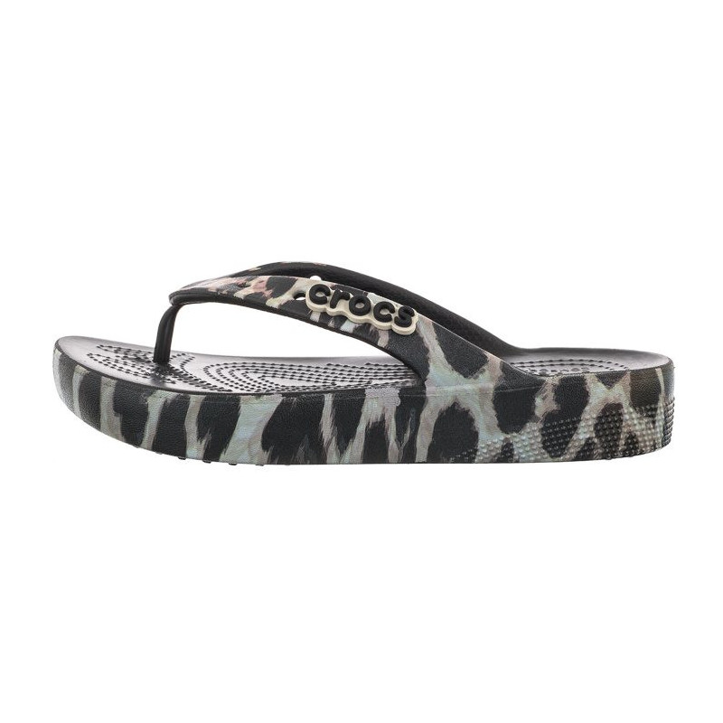 Crocs Classic Platform Animal Remix Flip W Black/Leopard 207845-0CU (CR235-a) šlepetės