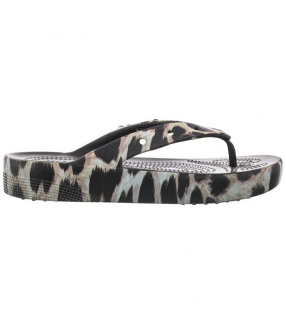 Crocs Classic Platform Animal Remix Flip W Black/Leopard 207845-0CU (CR235-a) šlepetės