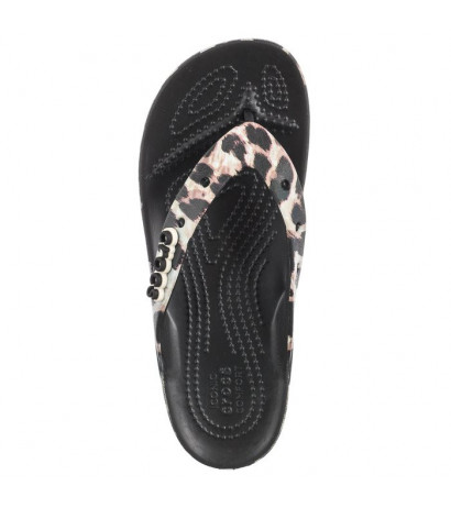 Crocs Classic Platform Animal Remix Flip W Black/Leopard 207845-0CU (CR235-a) šlepetės