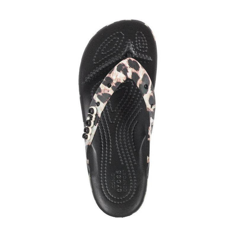 Crocs Classic Platform Animal Remix Flip W Black/Leopard 207845-0CU (CR235-a) šlepetės
