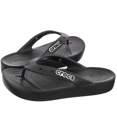 Crocs Classic Platform Flip W Black 207714-001 (CR238-a) šlepetės