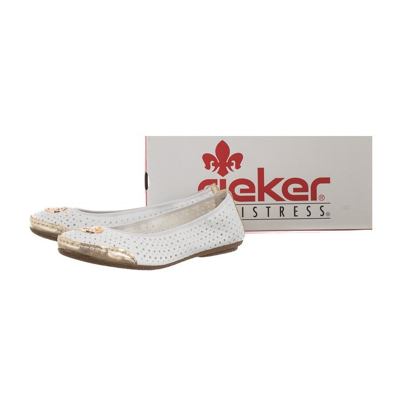 Rieker Białe 41459-80 White (RI5-a) bateliai