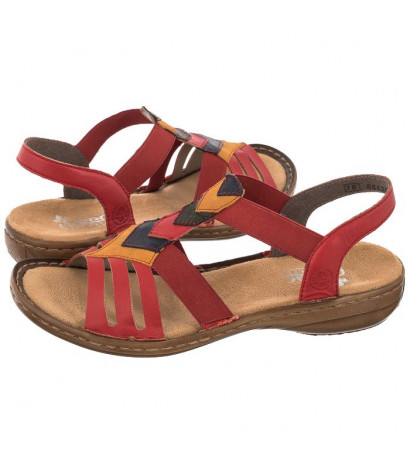 Rieker Czerwone 60804-33 Red Combination (RI24-a) sandalai