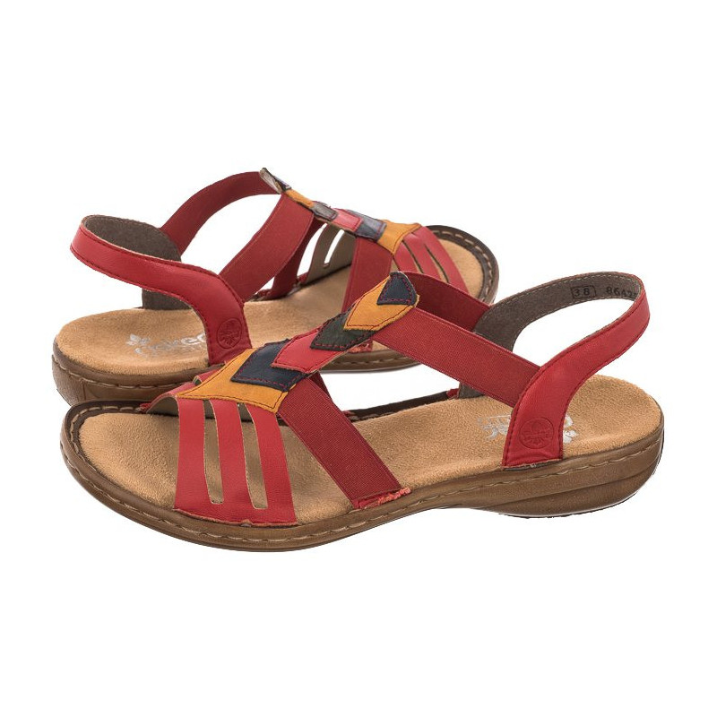 Rieker Czerwone 60804-33 Red Combination (RI24-a) sandalai