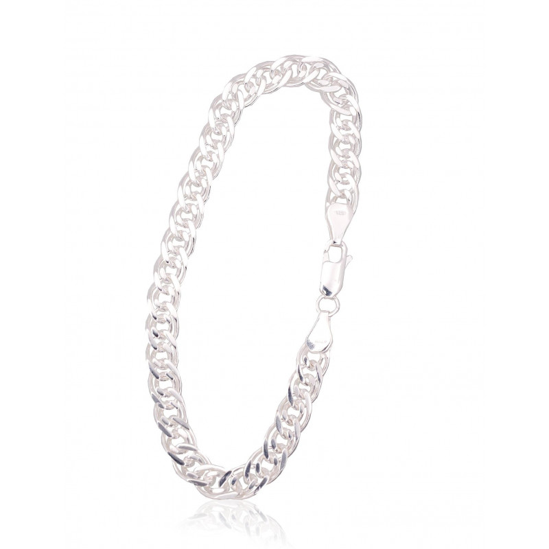 Sidabrinė grandinėlė Crandmother 6 mm , briaunų apdirbimas deimantu 2400106-bracelet, Sidabras 925°