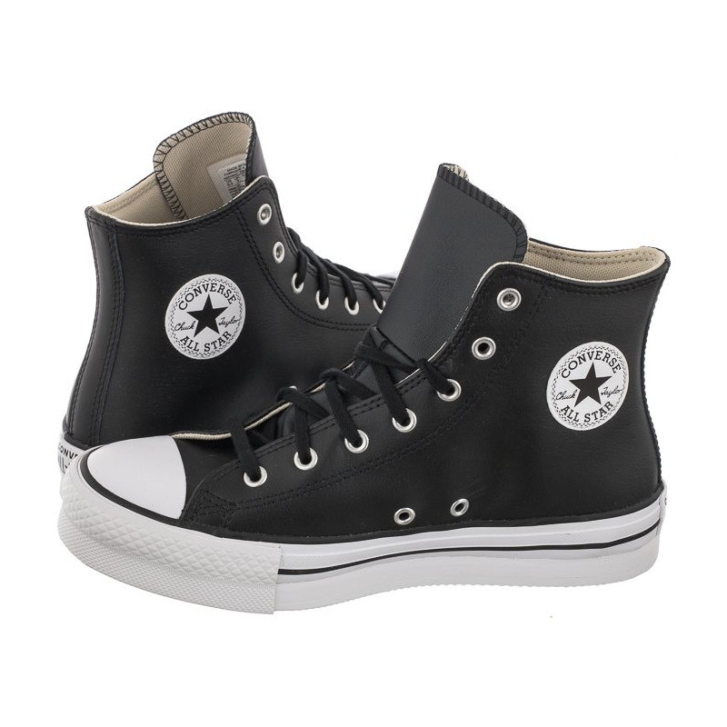 Converse CTAS Eva Lift Hi Black/Natural Ivory/White A02485C (CO573-b) bateliai